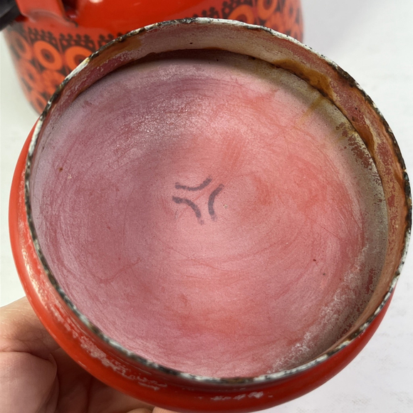 Enamel Kettle Finel Kaj Franck Arabia "Kehrä" Coffee /Tea Pot Finland **READ - Picture 9 of 16